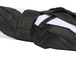 Разное Джефф 30-дюймовый ветрозащитный зонт-трость, белый/черный