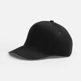 Molti Бейсболка Classic 2.0, черная с белым кантом