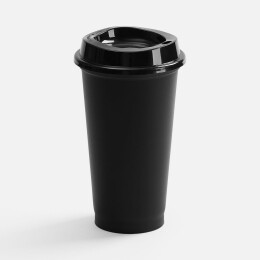 Разное Стакан с крышкой Color Cap, ver.2, черный