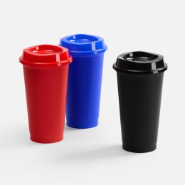 Разное Стакан с крышкой Color Cap, ver.2, черный