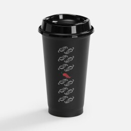 Разное Стакан с крышкой Color Cap, ver.2, черный