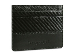 bugatti Портмоне для кредитных карт BUGATTI КОМЕТА | COMET, с защитой данных RFID, черное, натуральная воловья кожа, 10,2х0,2х8,2 см
