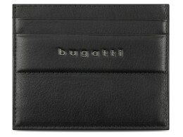 bugatti Портмоне для кредитных карт BUGATTI НОМ | NOME, с защитой данных RFID, черное, натуральная воловья кожа, 10,2х0,3х8,2 см