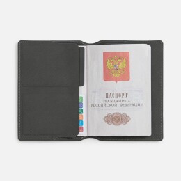 Разное Обложка для паспорта Detalli, серая