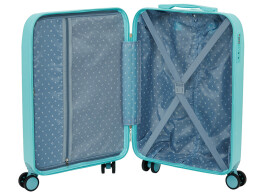 Torber Чемодан TORBER В Отпуск, бирюзовый, ABS-пластик, 41 х 25 х 61 см, 48 л, 2,7 кг
