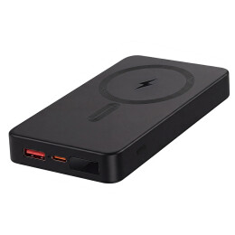 Bizzon Универсальный аккумулятор MAGIX Glow 5 (5000мАч) с быстрой и беспроводной зарядкой, с подсветкой, черный