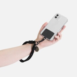 Разное Брелок-браслет с держателем для телефона Solmu, черный