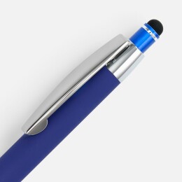 Разное Ручка шариковая Sansen Soft Touch со стилусом, синяя