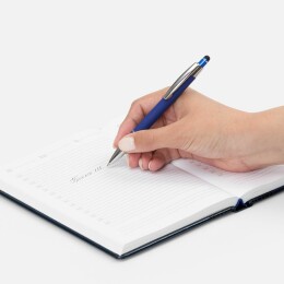 Разное Ручка шариковая Sansen Soft Touch со стилусом, синяя