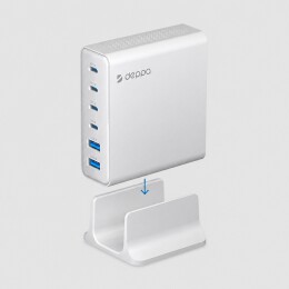 Deppa Зарядная станция 4xUSB Type-C, 2xUSB, PD, QC, 160Вт, белый, Deppa