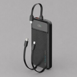 Deppa Внешний АКБ NRG Turbo V4c 10000 мА-ч, дисплей, черный, Deppa