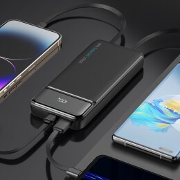 Deppa Внешний АКБ NRG Turbo V4c 10000 мА-ч, дисплей, черный, Deppa