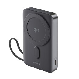 Deppa Внешний АКБ NRG MageSafe QI2 10000 мА-ч, 15Вт QI, серый, Deppa