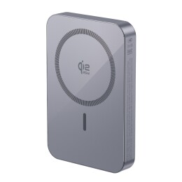 Deppa Внешний АКБ NRG Max Qi2.2 10000 мА-ч, 25Вт MageSafe, серый, Deppa