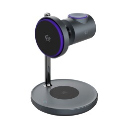 Deppa Беспроводная зарядная станция 3 в 1 QI2.2 Max Power, Серая, Deppa