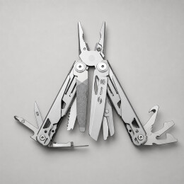 Stinger Мультитул Stinger, 107 х 40 мм, 20 функций, нержавеющая сталь, серебристый, в комплекте нейлоновый чехол, в картонной коробке