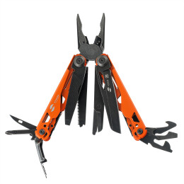 Stinger Мультитул Stinger, 107 х 19 мм, 19 функций, сталь, оранжевый корпус, стоунвош, в картонной коробке, в комплекте нейлоновый чехол