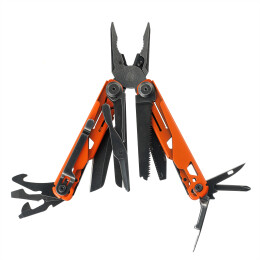 Stinger Мультитул Stinger, 107 х 19 мм, 19 функций, сталь, оранжевый корпус, стоунвош, в картонной коробке, в комплекте нейлоновый чехол