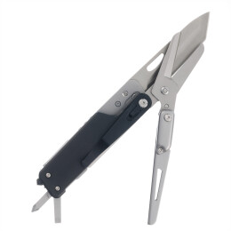 Stinger Мультитул Stinger, 105 х 26 мм, 6 функций, нержавеющая сталь/АБС-пластик, серебристый/черный, в комплекте нейлоновый чехол, в картонной коробке