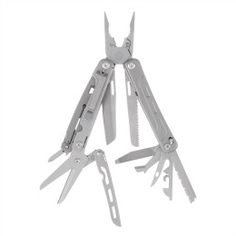 Stinger Мультитул Stinger, 106 х 43 мм, 19 функций, нержавеющая сталь, серебристый, в комплекте нейлоновый чехол, в картонной коробке