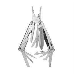 Stinger Мультитул Stinger, 105 х 38 мм, 19 функций, нержавеющая сталь, серебристый, в комплекте нейлоновый чехол, в картонной коробке