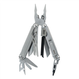 Stinger Мультитул Stinger, 113 х 22 мм, 21 функция, сталь, серебристый, в картонной коробке, в комплекте нейлоновый чехол