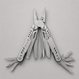 Stinger Мультитул Stinger, 110 х 27 мм, 21 функция, сталь, серебристый, в картонной коробке, в комплекте нейлоновый чехол