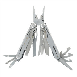 Stinger Мультитул Stinger, 110 х 27 мм, 21 функция, сталь, серебристый, в картонной коробке, в комплекте нейлоновый чехол