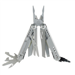 Stinger Мультитул Stinger, 110 х 27 мм, 23 функции, сталь, серебристый, в картонной коробке, в комплекте нейлоновый чехол