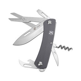 Stinger Нож перочинный Stinger, 103 мм, 10 функций, материал рукояти АБС-пластик (серый), в картонной коробке