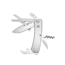 Stinger Нож перочинный Stinger, 103 мм, 10 функций, материал рукояти нержавеющая сталь (серебристый), в картонной коробке