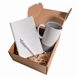 Happy gifts Набор подарочный ARTKITS: ежедневник, ручка, кружка с цветным дном, стружка, коробка