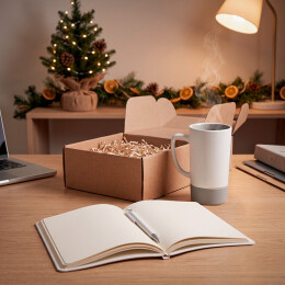 Happy gifts Набор подарочный ARTKITS: ежедневник, ручка, кружка с цветным дном, стружка, коробка