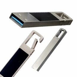 USB-Flash накопитель "Jeebs" (флешка 64 Гб) с подсветкой логотипа (серебристый)