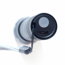  Фонарь светодиодный с USB-зарядкой, боковой лампой и стробоскопом, "Damon", черный (черный)