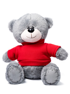  Мишка серый "Ted" в свитшоте (красный)