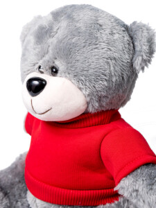  Мишка серый "Ted" в свитшоте (красный)