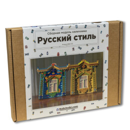  Сборная модель наличника Нижегородской области, "Peresvet" (Русский стиль) (бежевый)