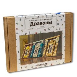  Сборная модель наличника Тверской области, "Dobrynya" (Драконы) (бежевый)