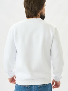 Uzcotton Свитшот Premium Heavy, белый