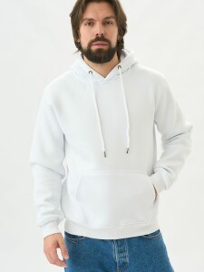 Uzcotton Худи Premium Heavy, белое