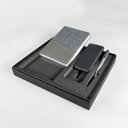 Happy gifts Набор подарочный DENIM: ежедневник, ручка и power bank в коробке с ложементом