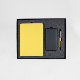 Happy gifts Набор подарочный ZAP 20: ежедневник, ручка и power bank в коробке с ложементом