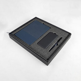 Happy gifts Набор подарочный RIFF: ежедневник, ручка и power bank в коробке с ложементом
