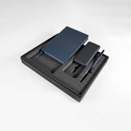 Happy gifts Набор подарочный RIFF: ежедневник, ручка и power bank в коробке с ложементом