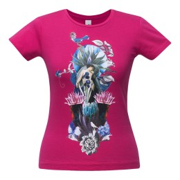 Принтэссенция Футболка женская Beauty Sleep, ярко-розовая (фуксия)