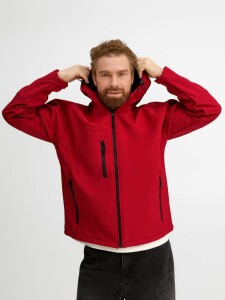 Sol's Куртка мужская с капюшоном Replay Men 340, красная