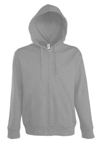 Sol's Толстовка мужская на молнии с капюшоном Seven Men, серый меланж