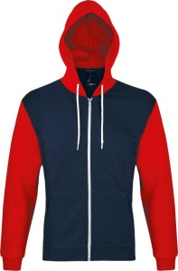 Sol's Толстовка на молнии Silver 280 темно-синяя с красным