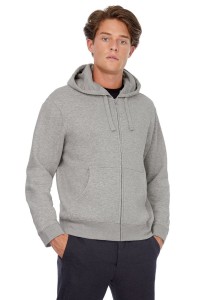 BNC Толстовка мужская Hooded Full Zip серый меланж